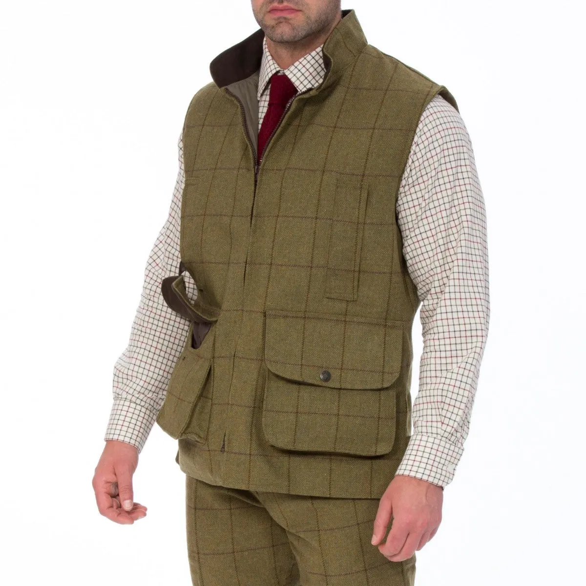 50% OFF ALAN PAINE Rutland Mens Zip Waistcoat - Lichen - Size: SMALL, 3XL & 4XL