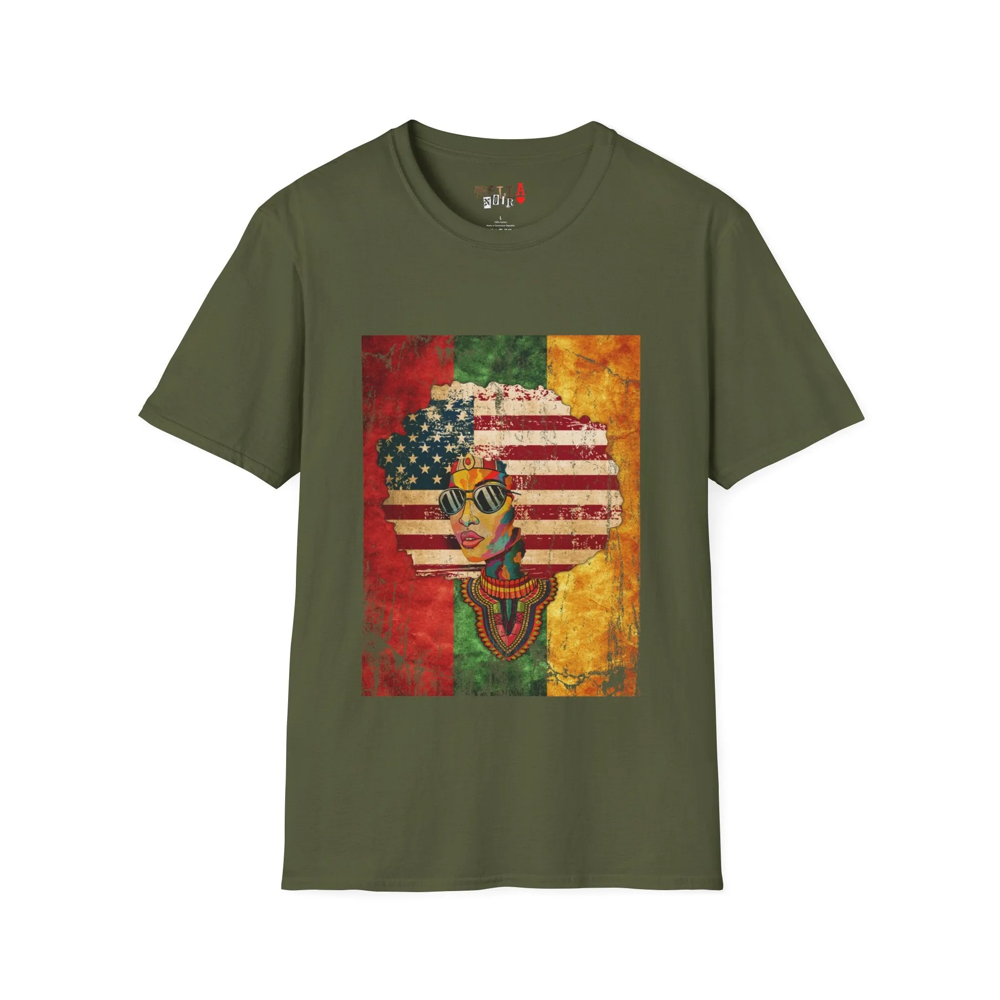 Afro American Queen Unisex Softstyle T-Shirt