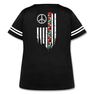 American Peace Women's Curvy Vintage Sport T-Shirt