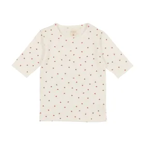Analogie Tulip T-Shirt Three Quarter Sleeve - White