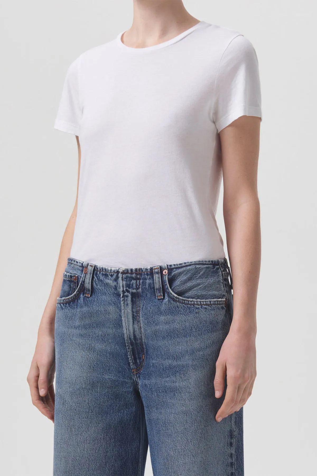 Annise Slim Tee in White