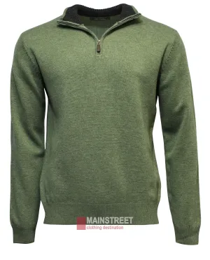 Ansett Gold Luxury Wool Cashmere Half Zip Knit