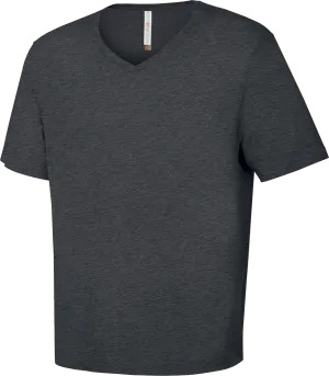 ATC™ EUROSPUN® Ring Spun V-Neck T-Shirt Charcoal Heather