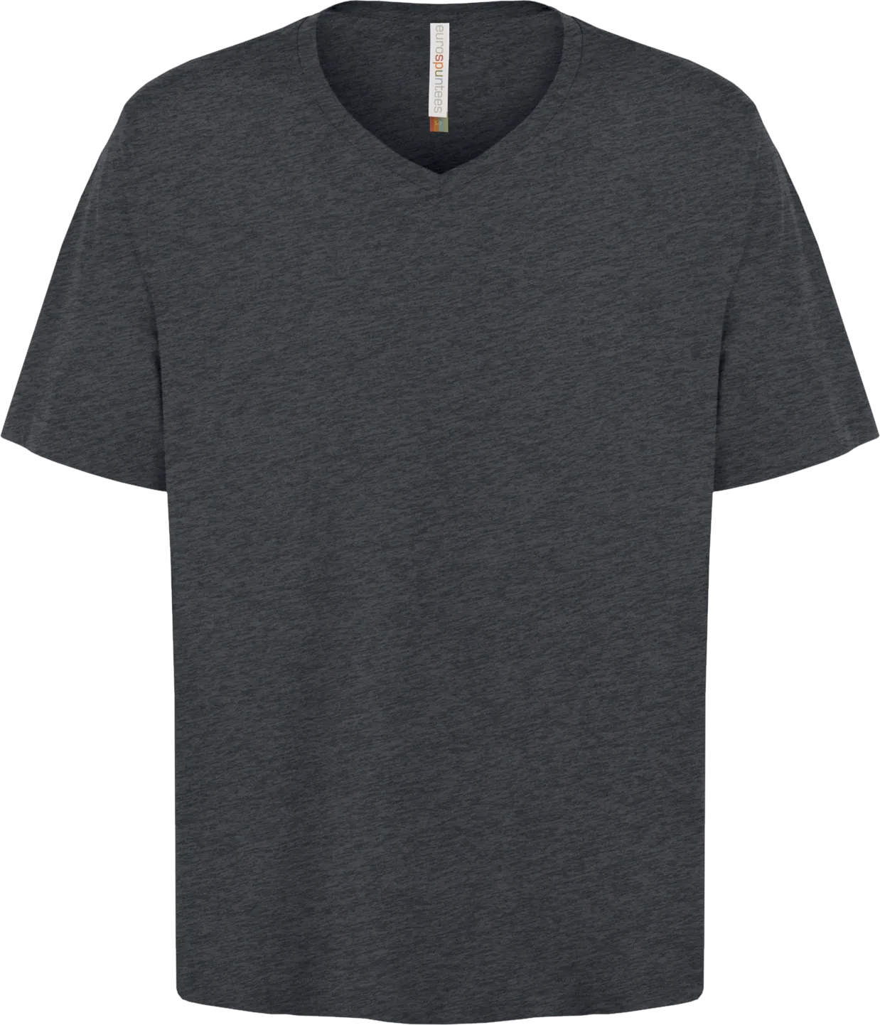 ATC™ EUROSPUN® Ring Spun V-Neck T-Shirt Charcoal Heather
