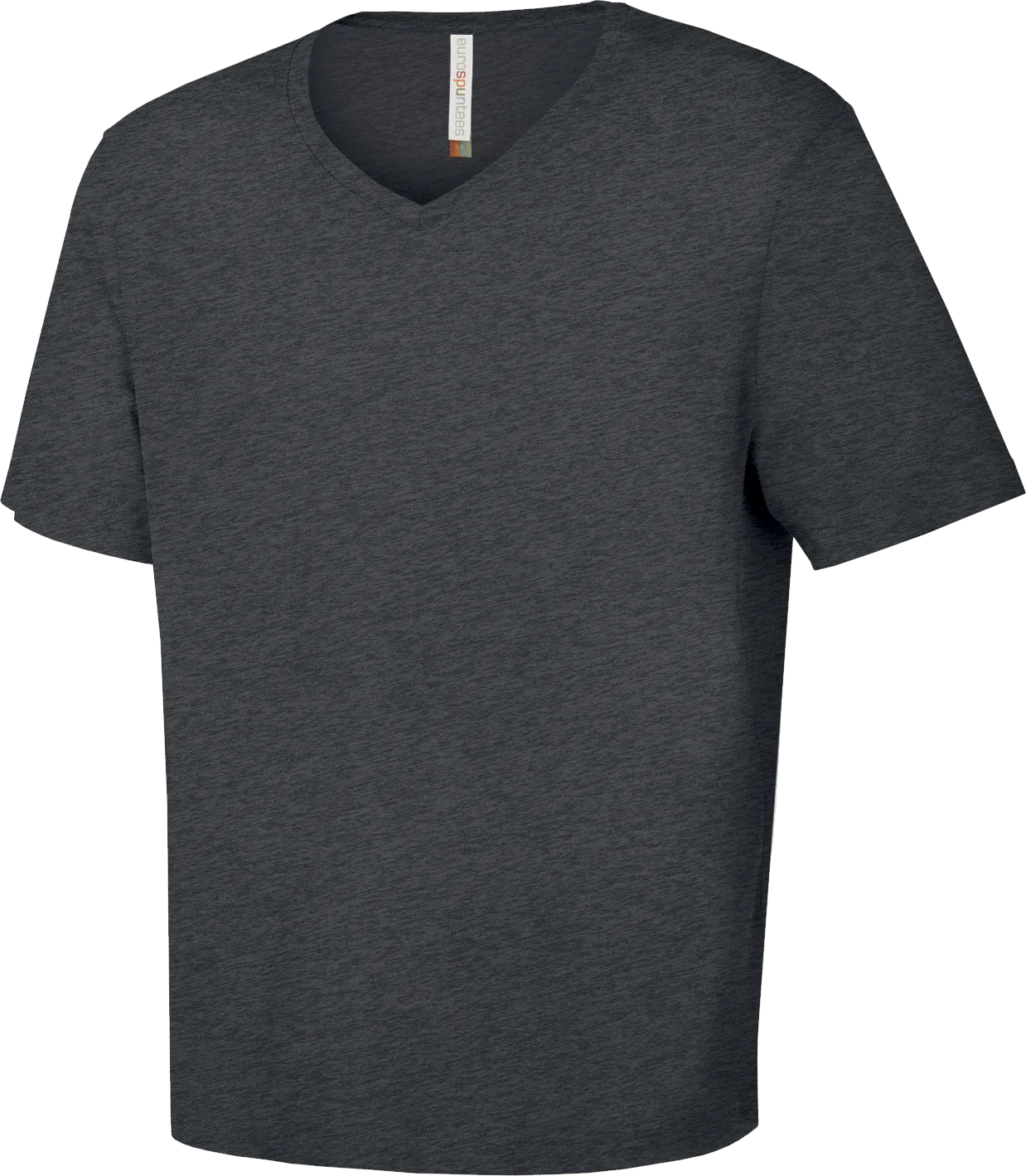 ATC™ EUROSPUN® Ring Spun V-Neck T-Shirt Charcoal Heather