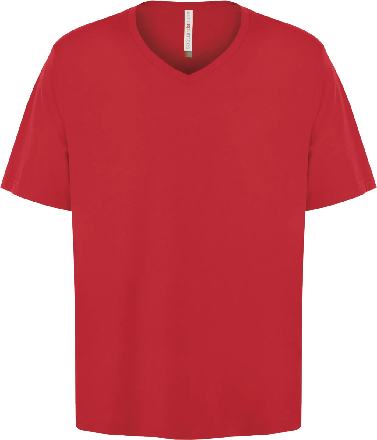 ATC™ EUROSPUN® Ring Spun V-Neck T-Shirt True Red