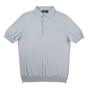 Baby Blue Cotton Knit Polo