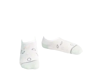 Bamboo Socks | No Fuss No-Show | Splash Star White