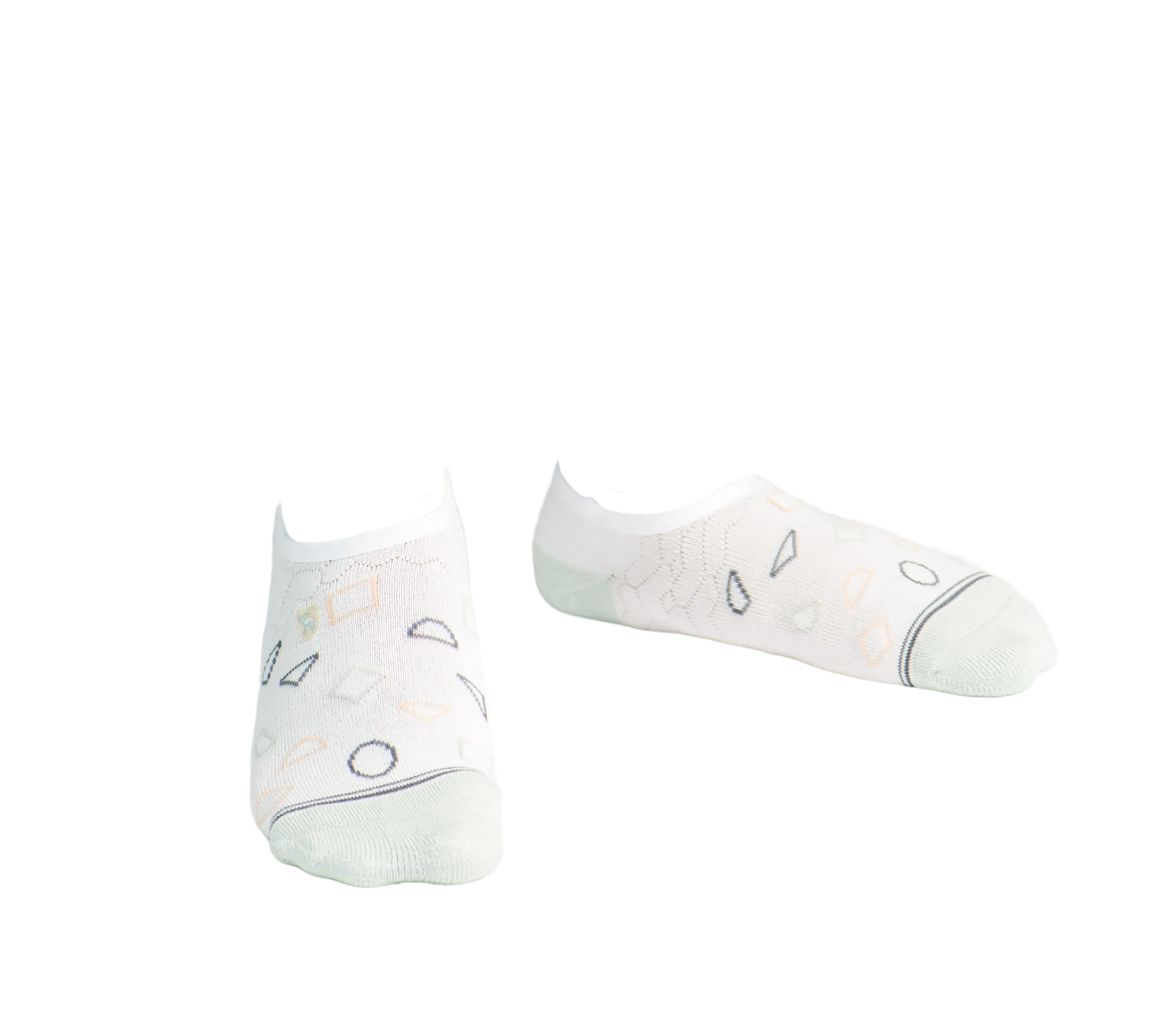 Bamboo Socks | No Fuss No-Show | Splash Star White
