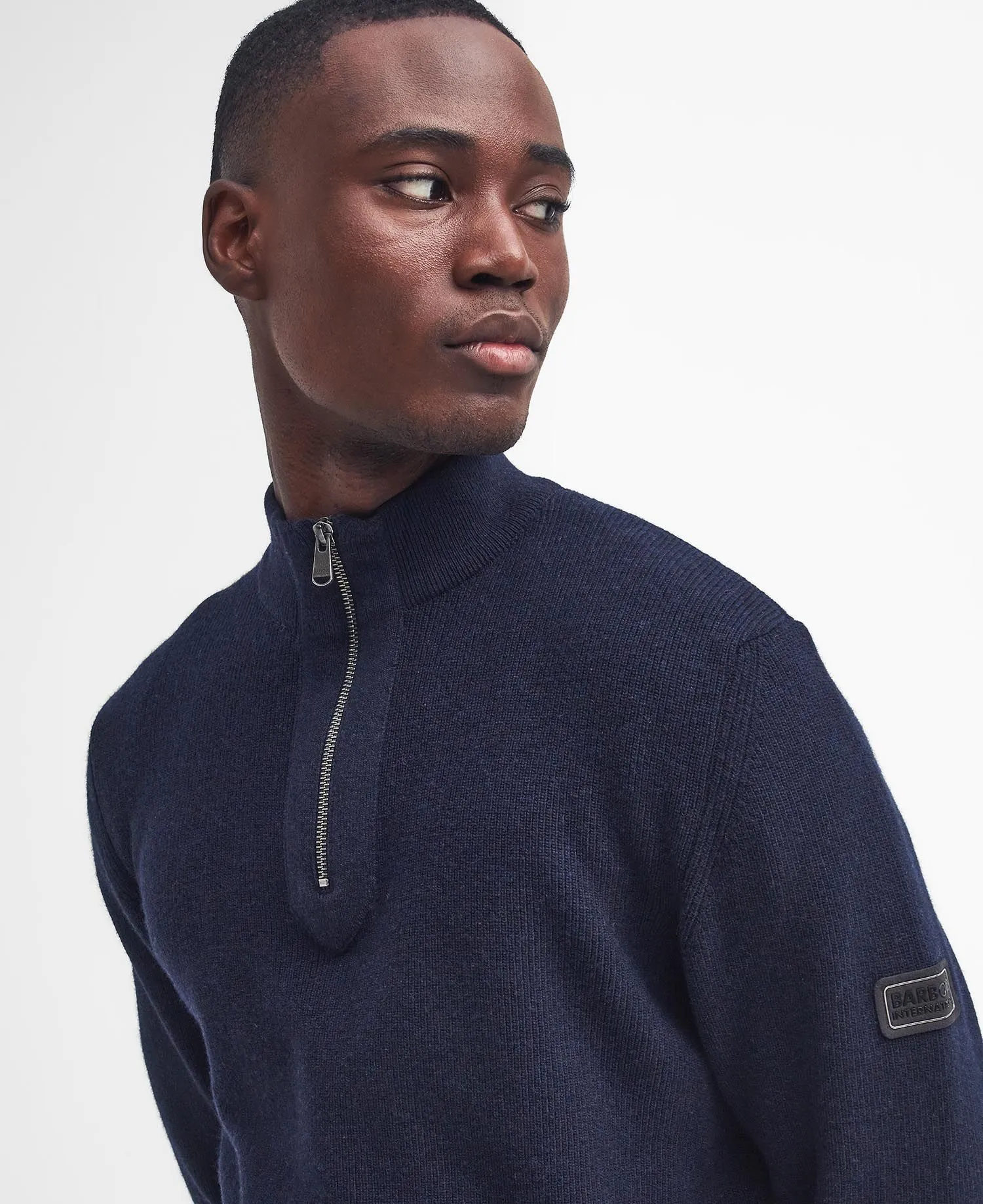 Barbour International Mens Crawley Funnel sweater - Navy