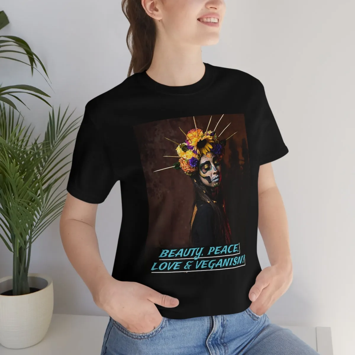 Beauty, Peace, Love & Veganism! Short Sleeve Tee