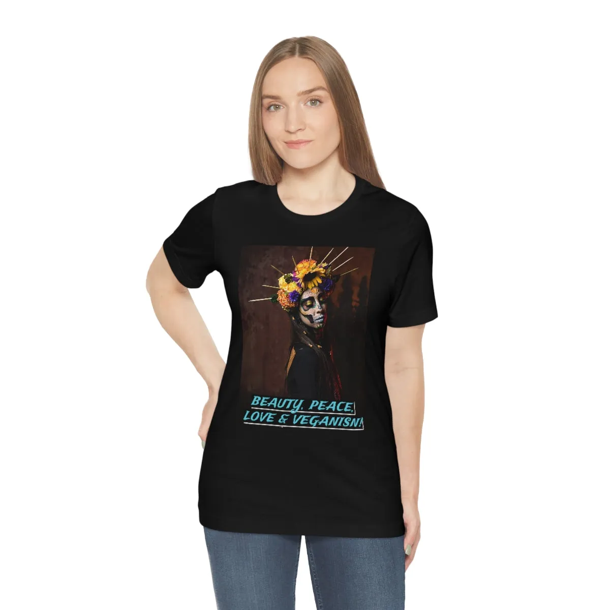 Beauty, Peace, Love & Veganism! Short Sleeve Tee