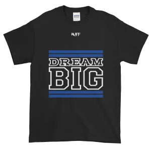 Black Royal Blue and White Short-Sleeve T-Shirt