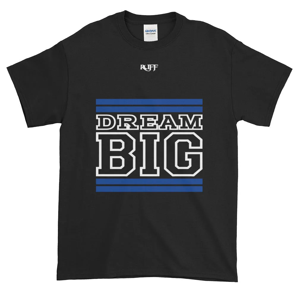 Black Royal Blue and White Short-Sleeve T-Shirt