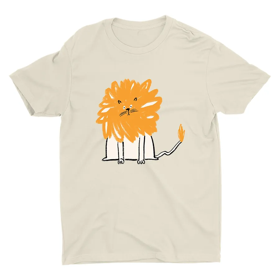 Cartoon Lion Printed T-shirt