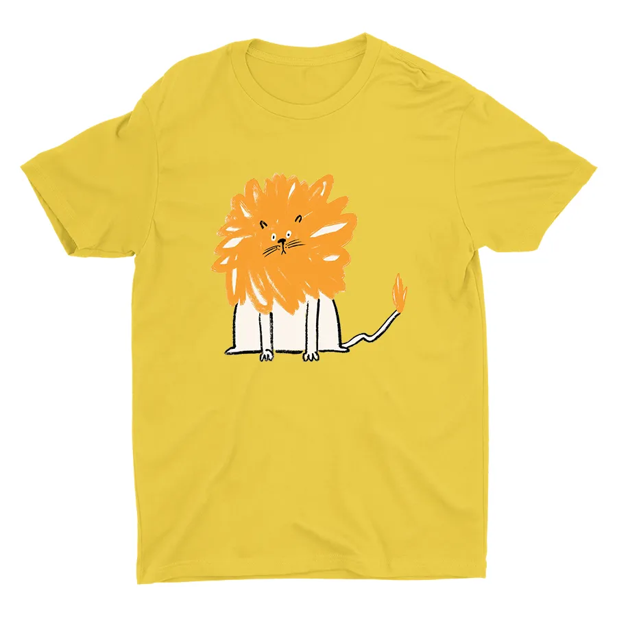 Cartoon Lion Printed T-shirt