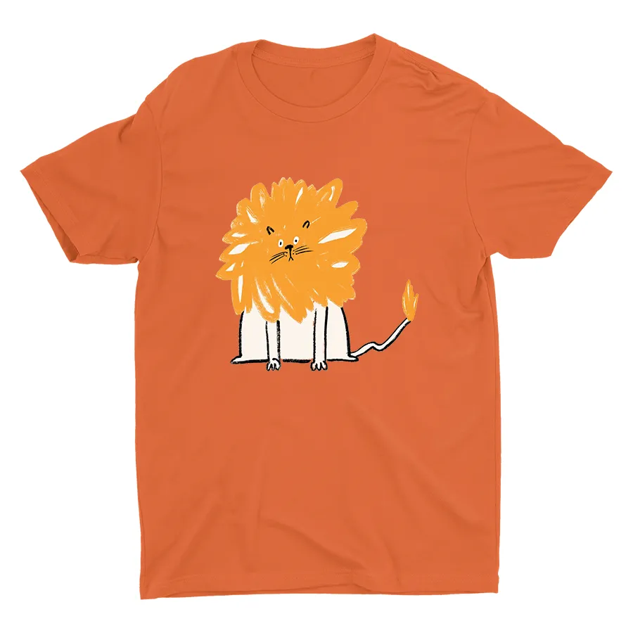 Cartoon Lion Printed T-shirt