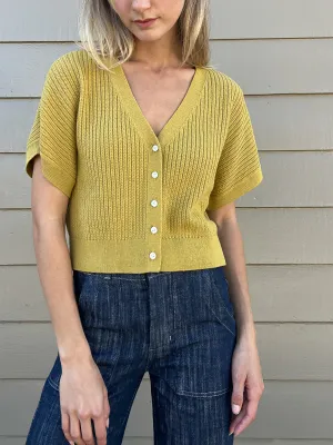Claren Cotton Cardigan - Canary
