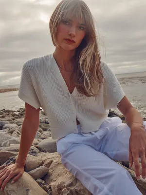 Claren Cotton Cardigan - Cream