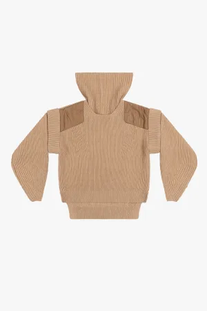 Convertible Rib Crew Jumper - Camel
