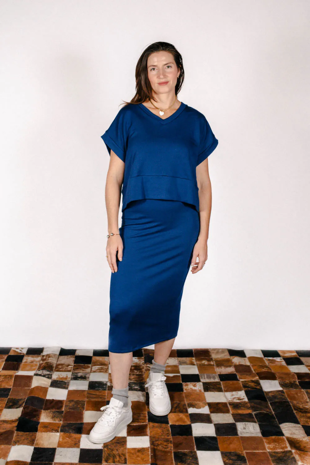 Corinne Collection - Pico Sweater Vest (Sapphire)