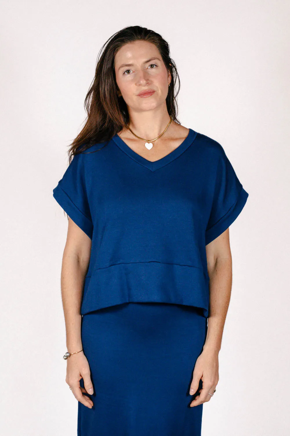 Corinne Collection - Pico Sweater Vest (Sapphire)