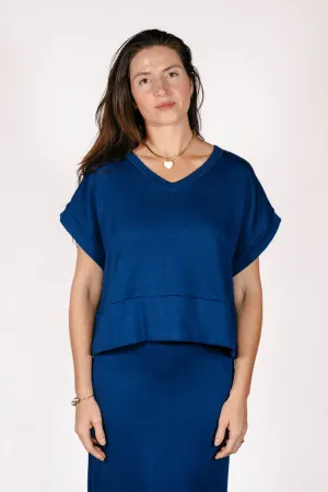 Corinne Collection - Pico Sweater Vest (Sapphire)