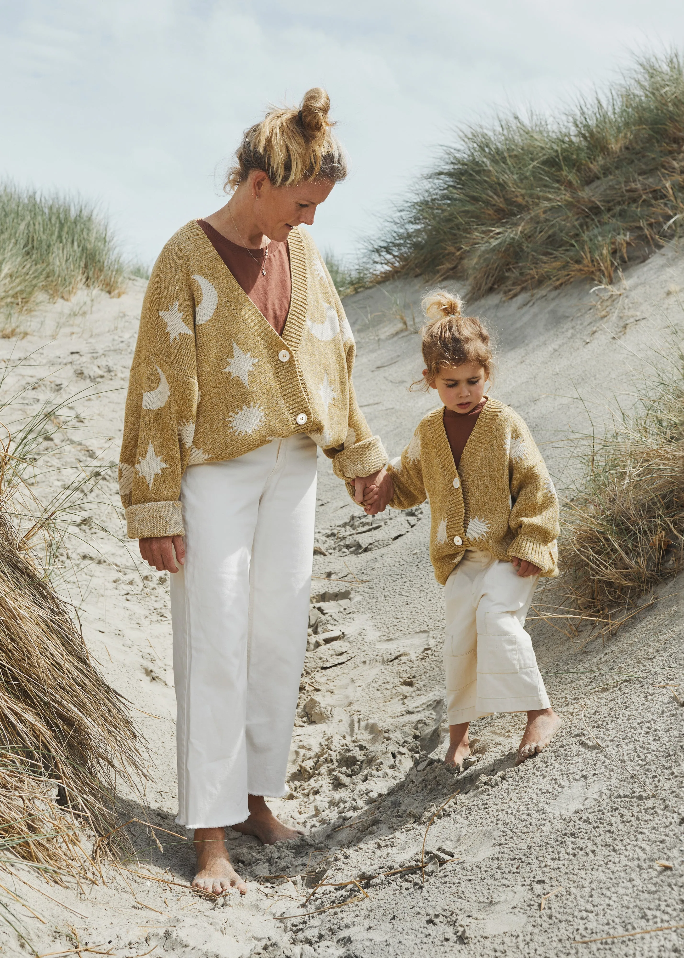 Cozmo Golden Moon Star Cropped Cardigan Adult