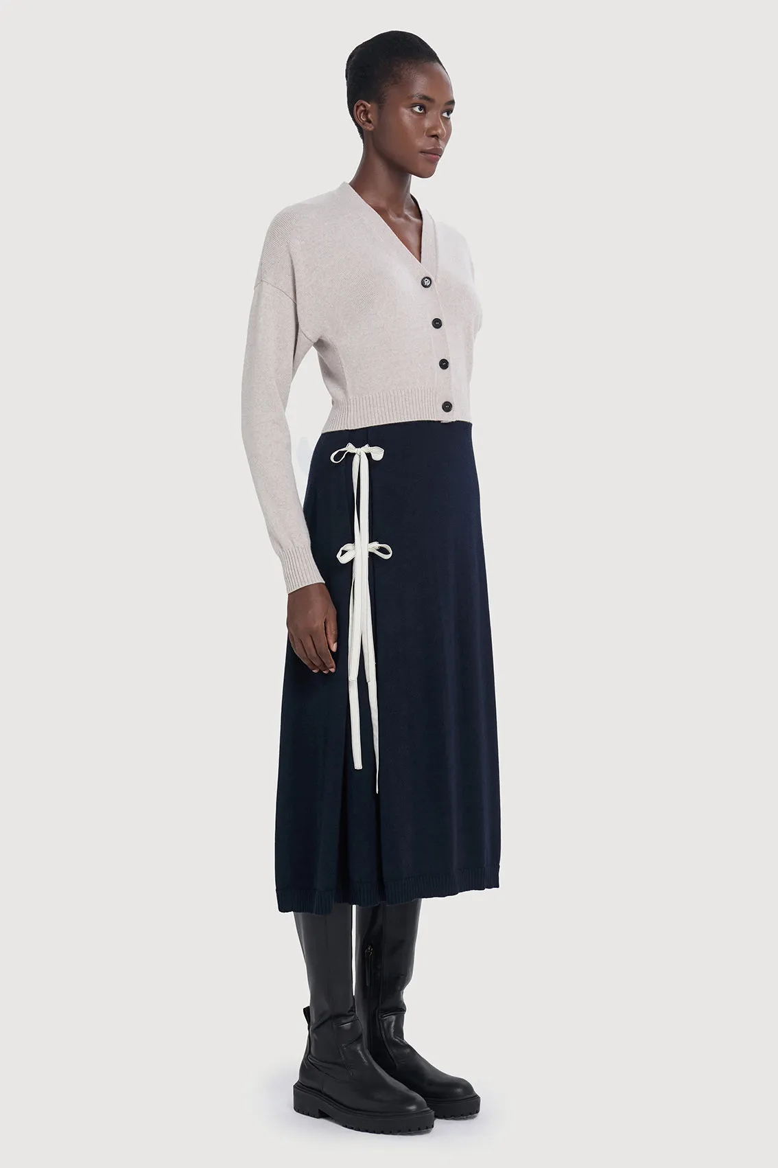 Cozy Knitwear With Tone on Tone Buttons