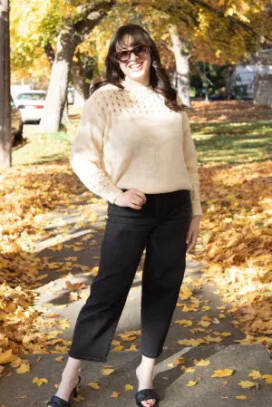 Cream Open Knit Sweater
