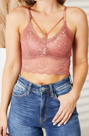 Crisscross Front Lace Bralette - Online Exclusive