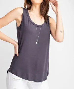 Darsa Fossil Gray Tank Top