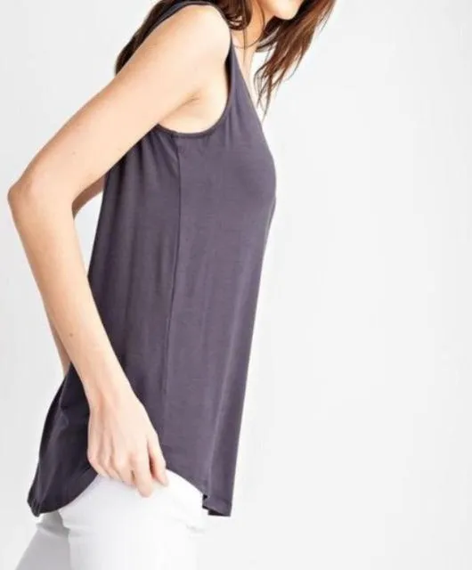 Darsa Fossil Gray Tank Top