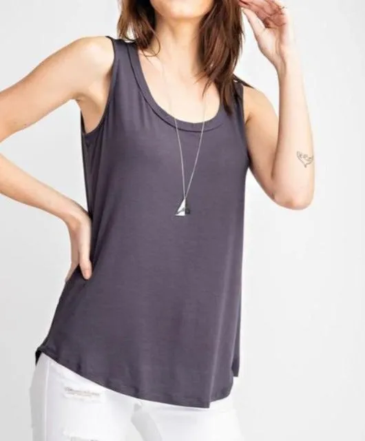 Darsa Fossil Gray Tank Top