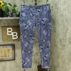 DG2 by Diane Gilman Women's Reversible Twill Pull On Skinny Jeans Blue Large