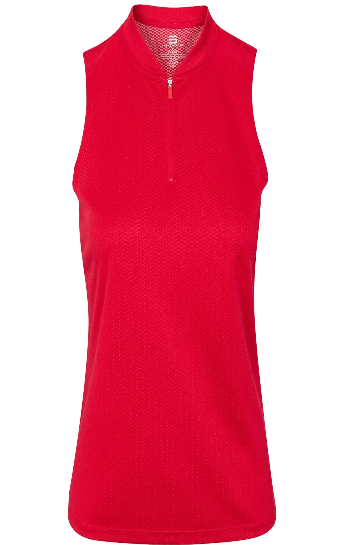 Extreme Deal - Women's Sleeveless Collarless Golf Polo with Zipper Additional Colors