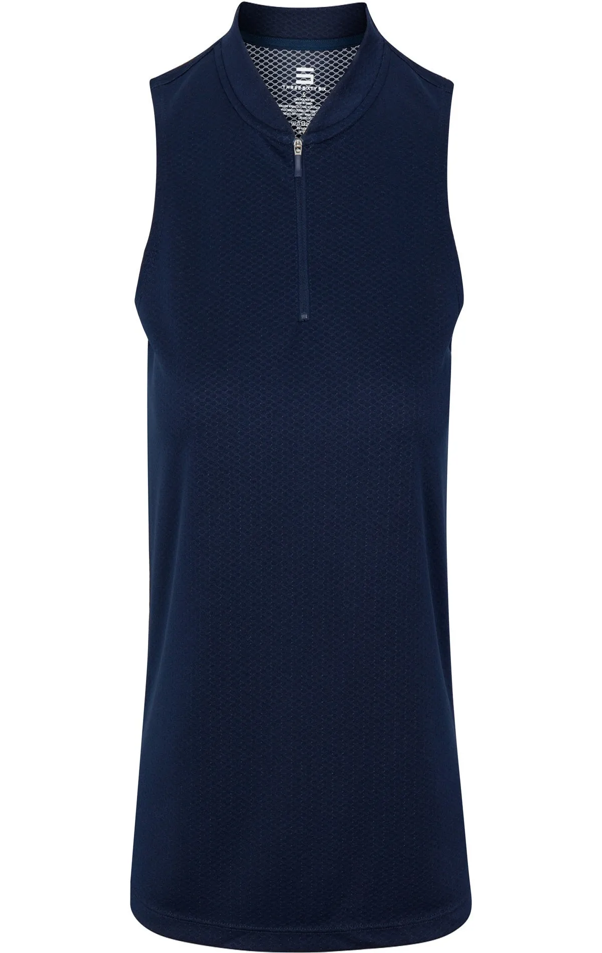 Extreme Deal - Women's Sleeveless Collarless Golf Polo with Zipper Additional Colors