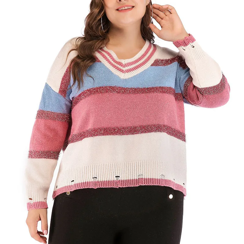Fashion Knitwear Plus Size Women's Shirt Tops