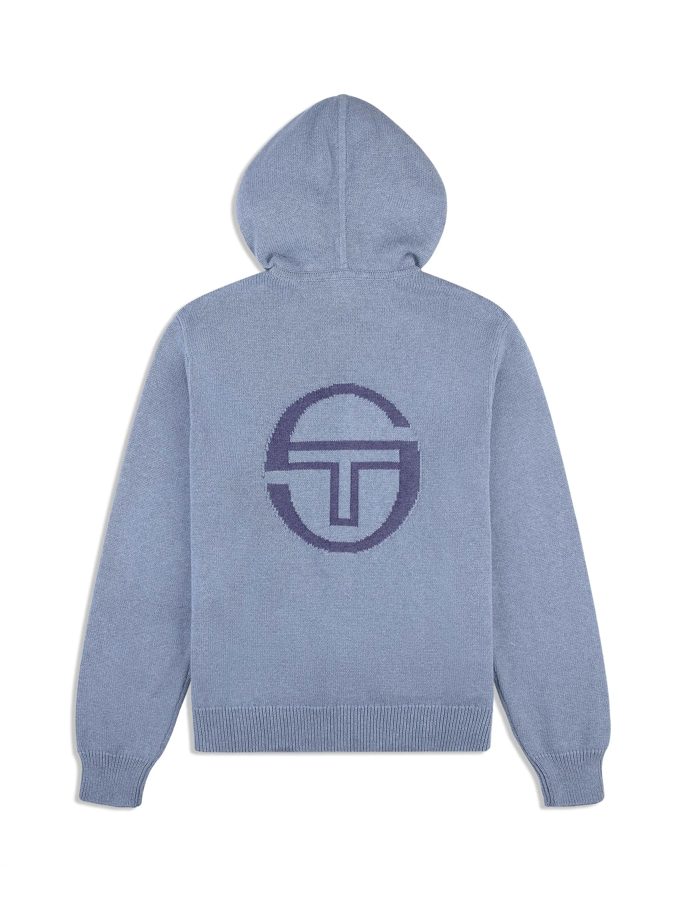Fausto Knit Hoodie- Faded Denim