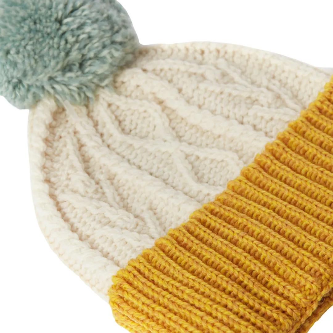 Finchley Merino Children's Bobble Hat - Mustard