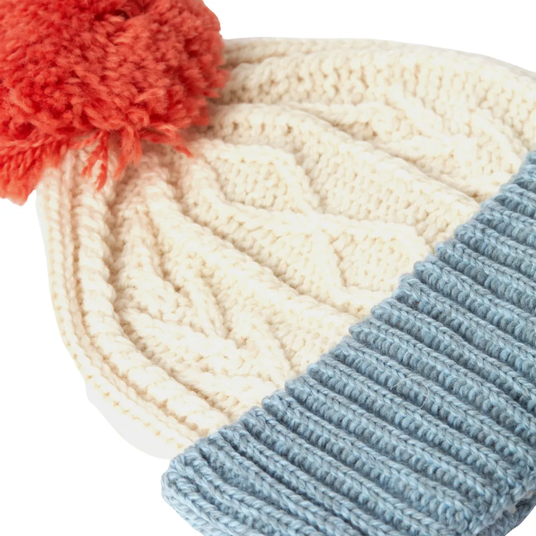 Finchley Merino Children's Bobble Hat - Sky Blue