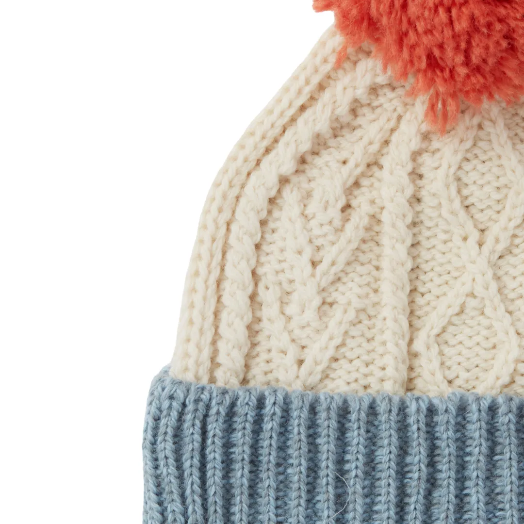 Finchley Merino Children's Bobble Hat - Sky Blue