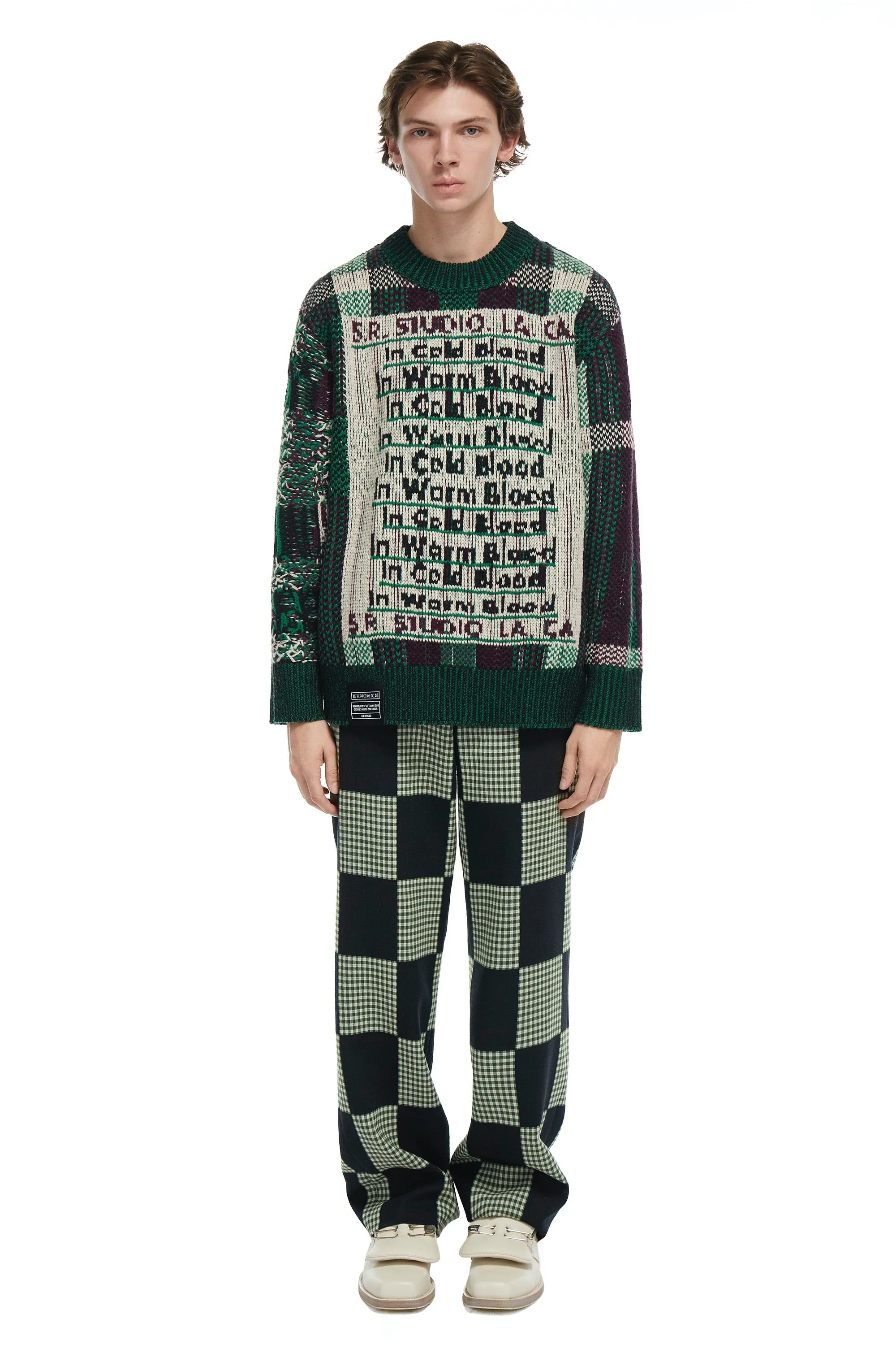 FLOAT JACQUARD CREWNECK SWEATER
