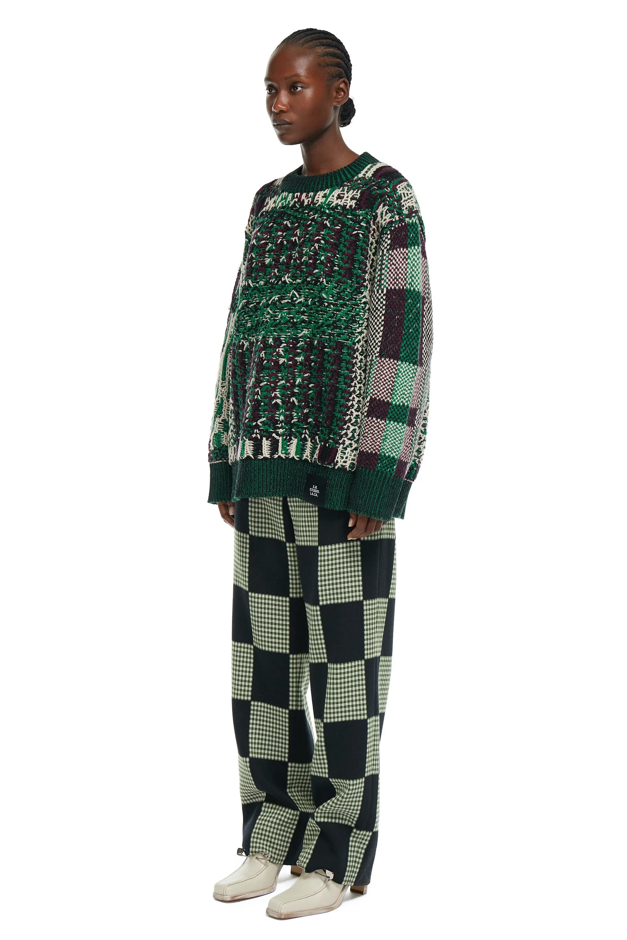 FLOAT JACQUARD CREWNECK SWEATER