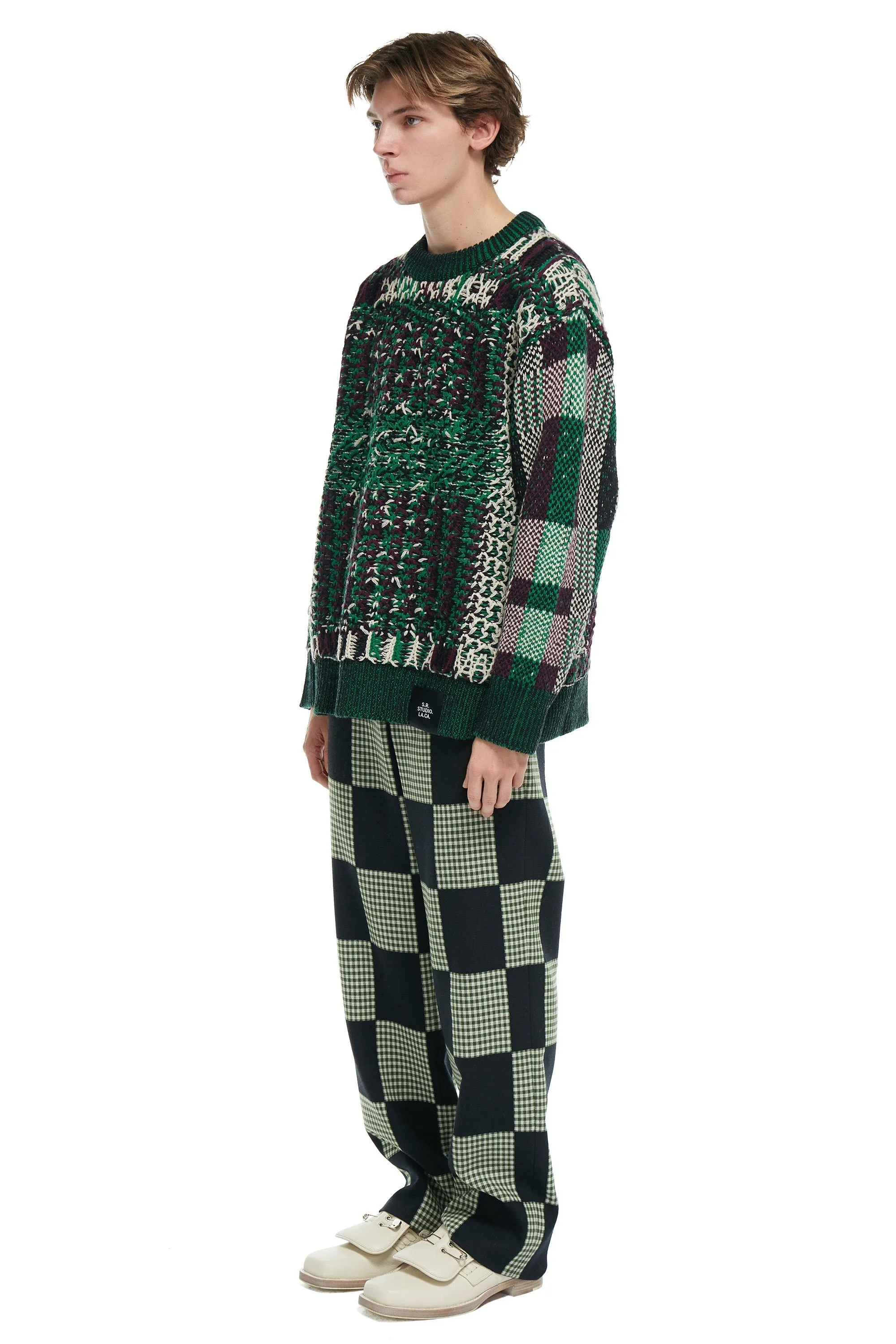 FLOAT JACQUARD CREWNECK SWEATER