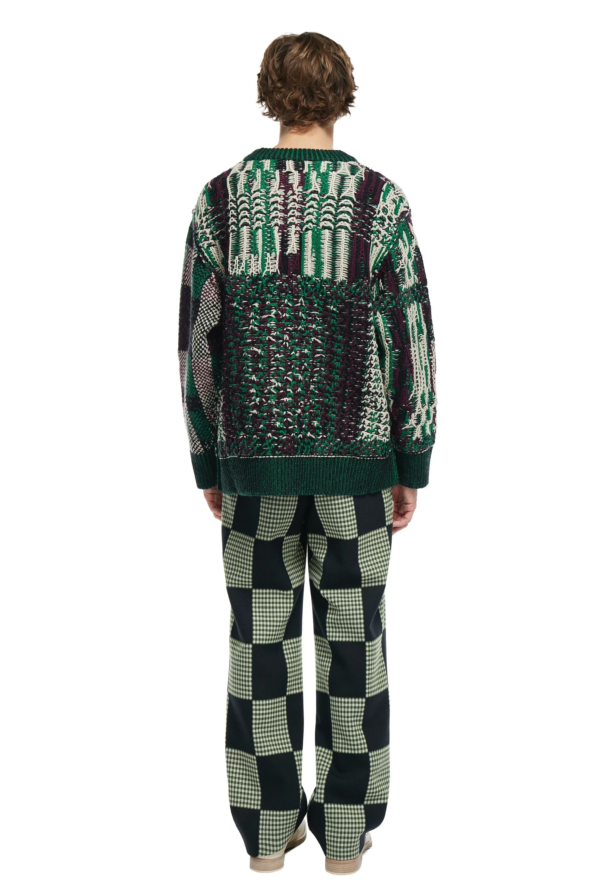 FLOAT JACQUARD CREWNECK SWEATER