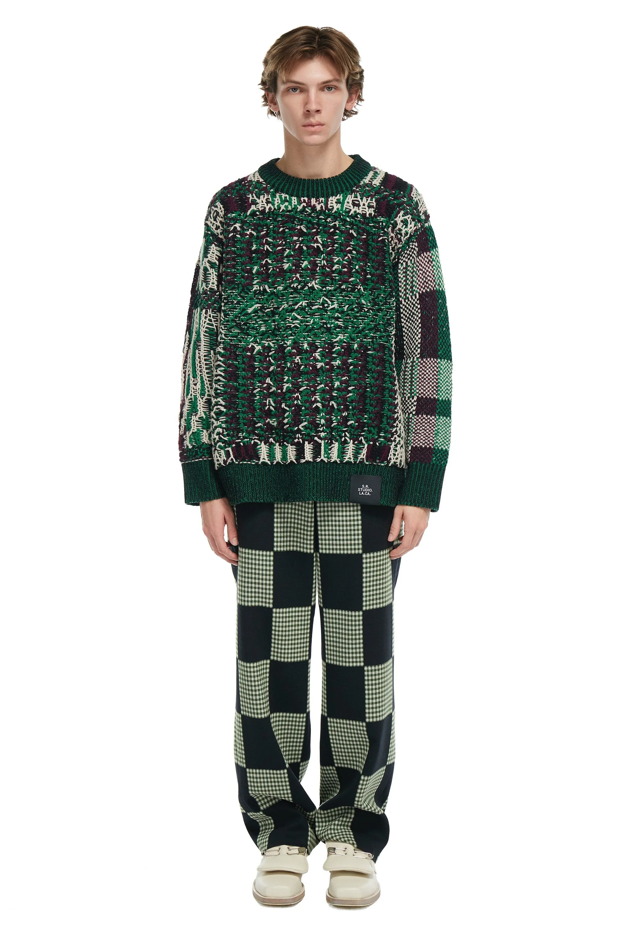 FLOAT JACQUARD CREWNECK SWEATER