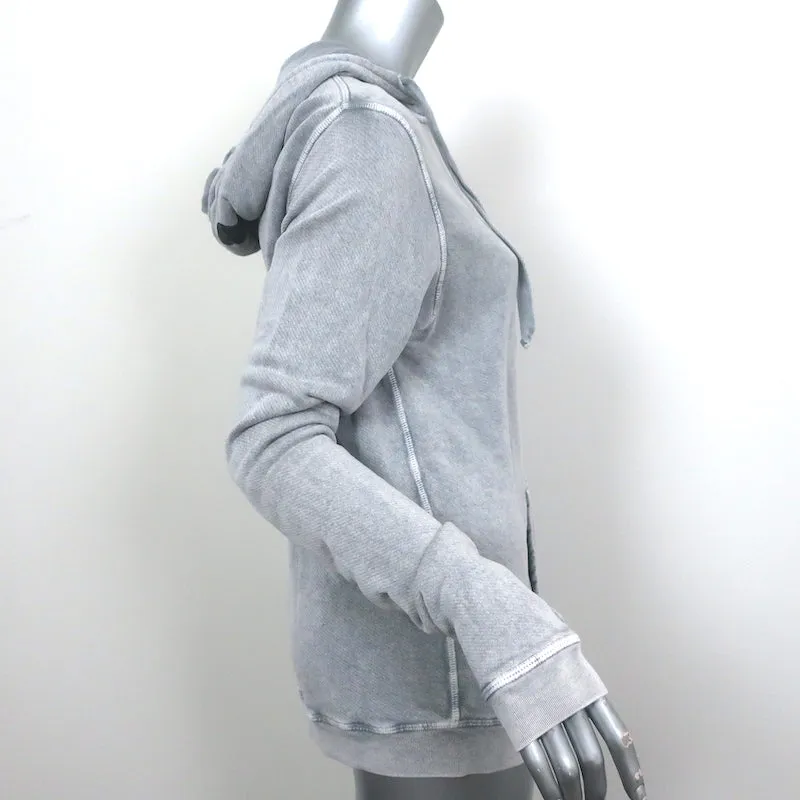 FREECITY Superfluff Lux Zip-Up Hoodie Sweatshirt Light Gray Size 3