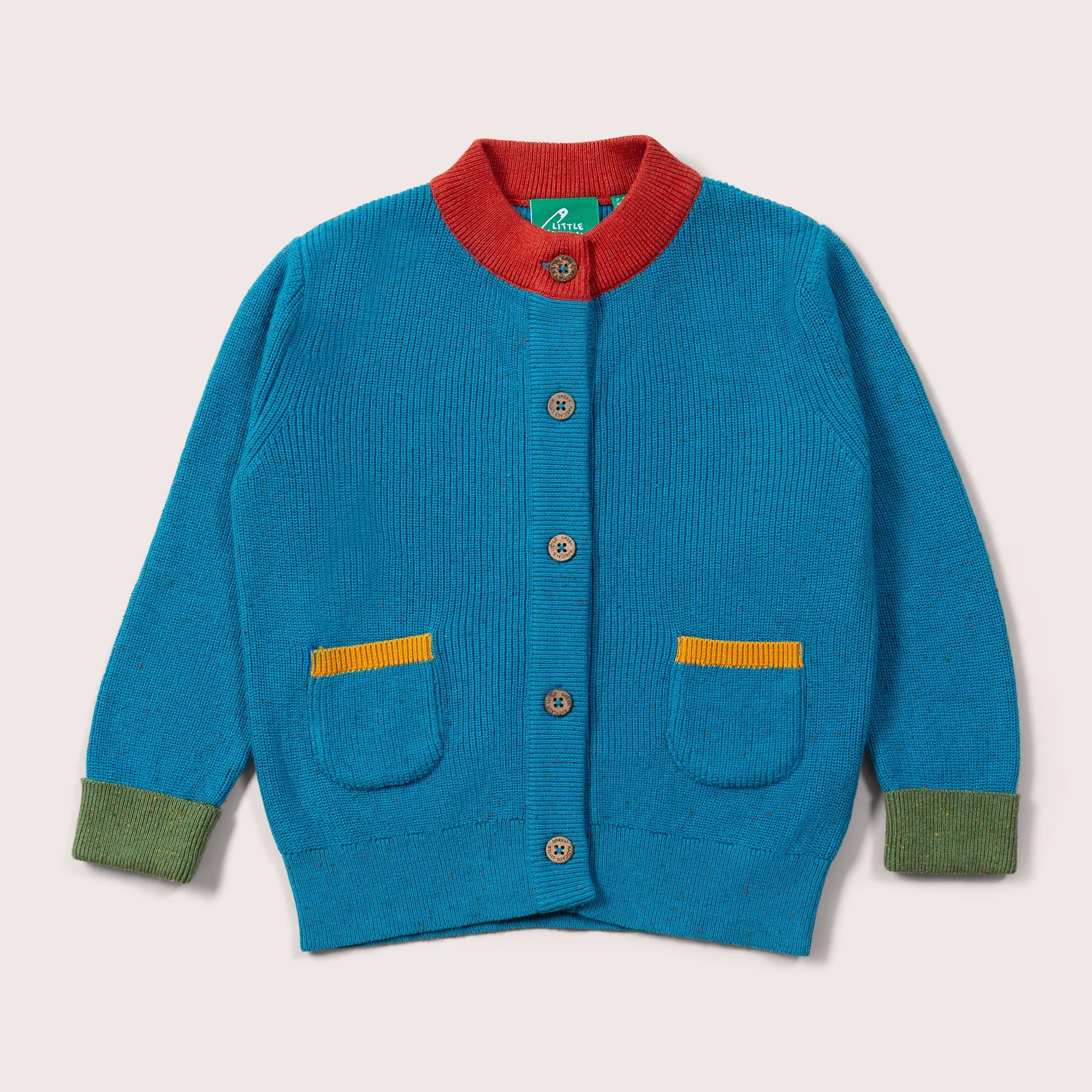 From One To Another Deep Blue Colour Block Knitted Cardigan