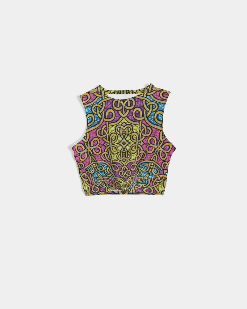 Fun African Print Women's Twist-Front Tank